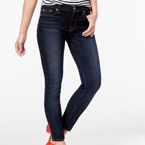 7 for all mankind medium dark wash skinny jeans